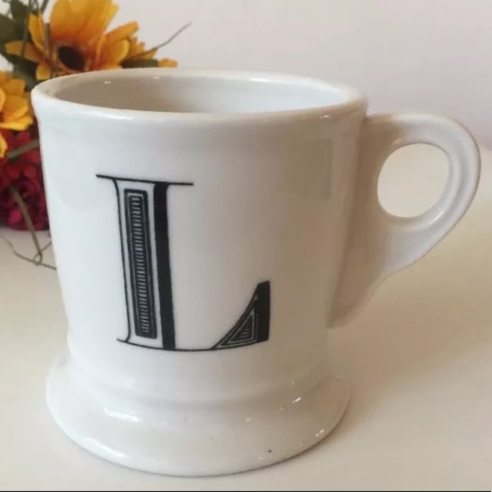 ANTHROPOLOGIE Monogram Mug Letter L